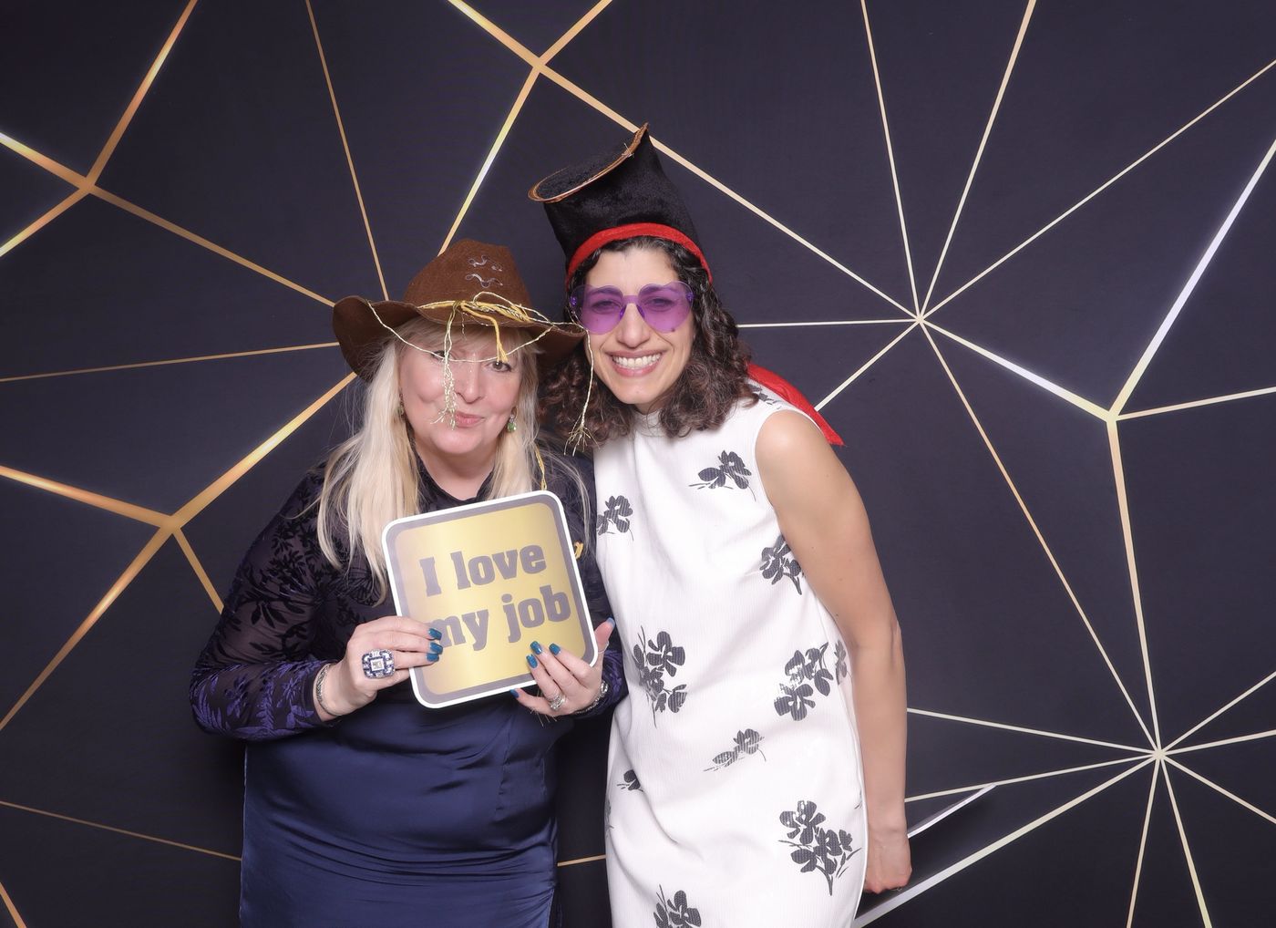 Corporate awards night guests posing in the IkonikShots photo booth